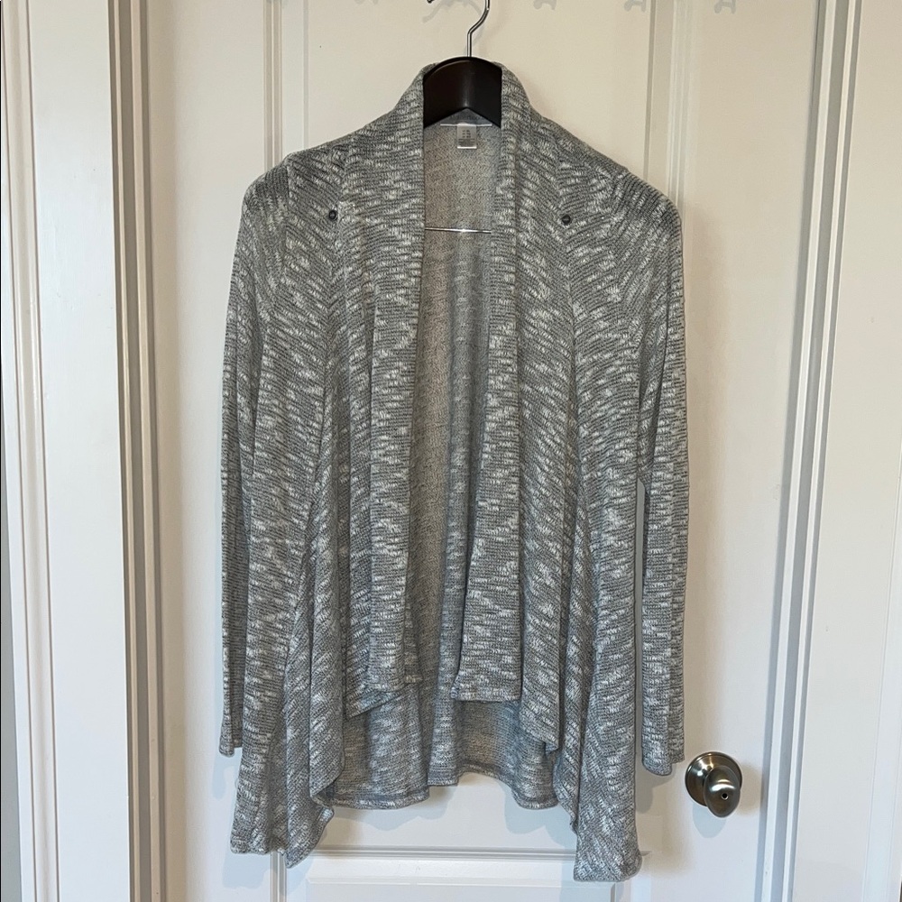 Elegant Women's Heather Gray Cardigan, size XL